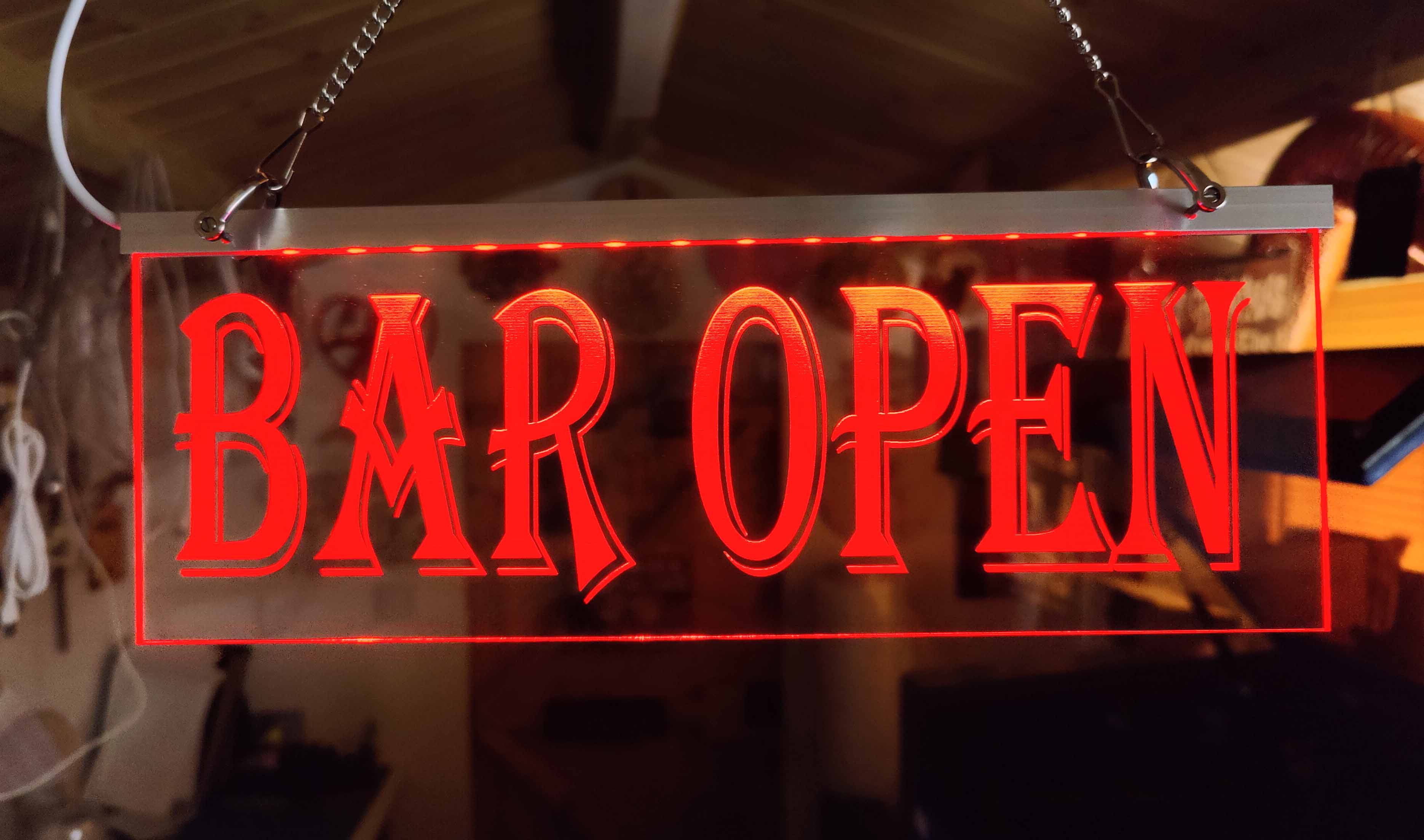 bar open led sign light up